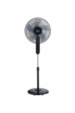 Midea Gulvvifte 3 hastigheder og fjernbetjening, sort No color Clearance