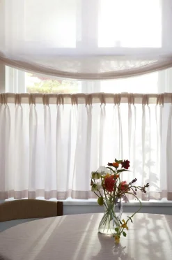 Mimou Bistro Curtain Claire Extra Wide Natural Pink Online
