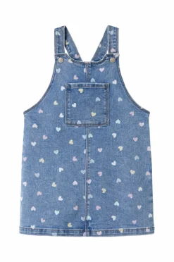 Name it Cowboynederdel nmfRosa Short Dnm Bibskirt 3555 Medium blue denim Discount