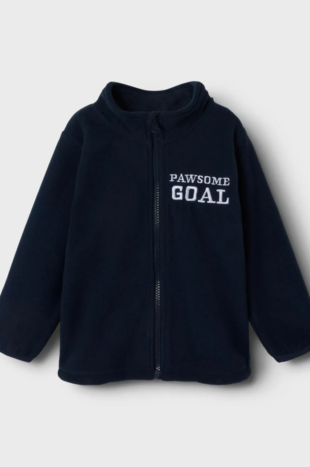 Name it Trøjer & Cardigans>Fleecetrøje nmmJohan Paw Fleece W Zip Cplg Navy blazer