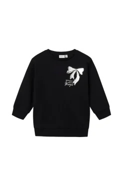 Name it Kjoler>Kjole nmfRenata Nreg Sweat Tunic Bru Box Black