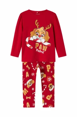 Name it Nattøj & Homewear>Pyjamassæt nmfSarba Paw LS Barbados cherry