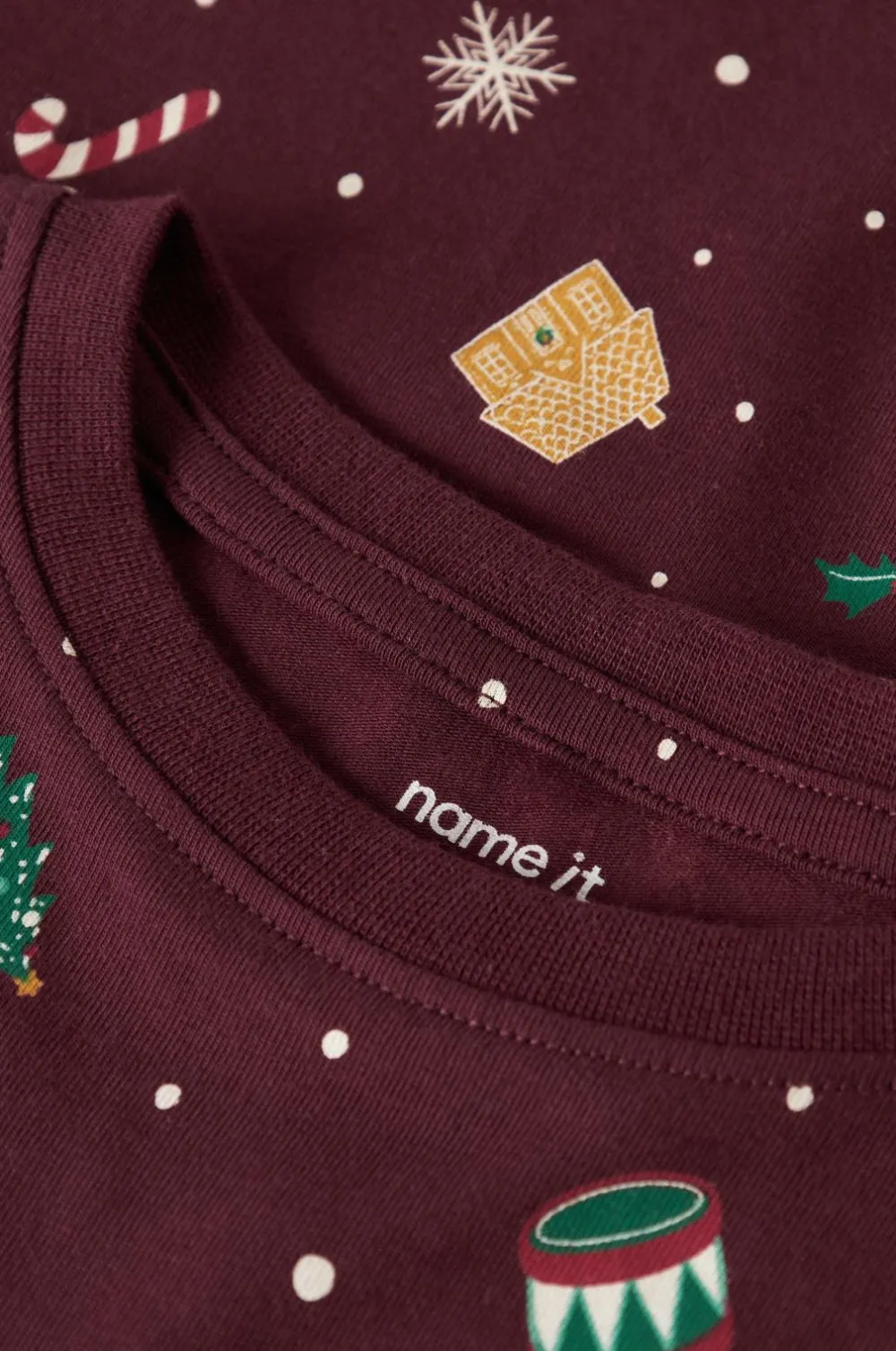 Name it Pyjamassæt nmnVismas LS Bordeaux New