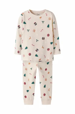 Name it Nattøj & Homewear>Pyjamassæt nmnVismas LS White gray