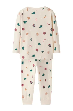 Name it Nattøj & Homewear>Pyjamassæt nmnVismas LS White gray