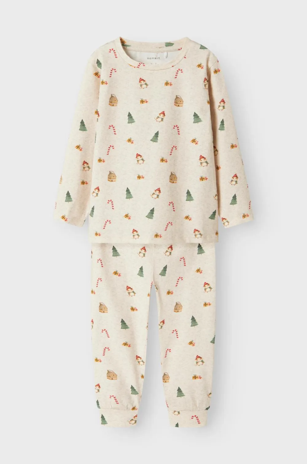 Name it Nattøj & Homewear>Pyjamassæt nmnRoccas Peyote melange