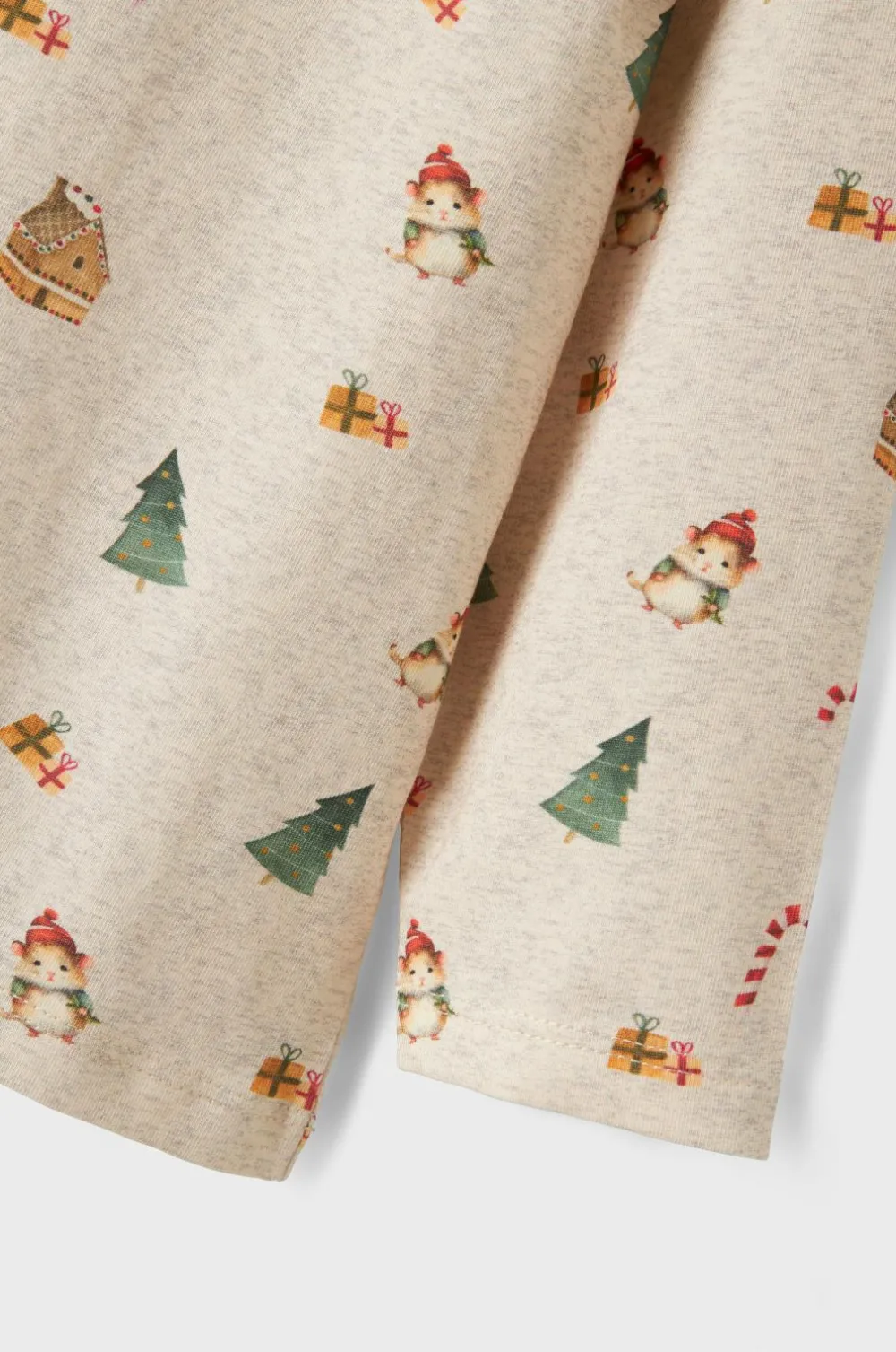 Name it Nattøj & Homewear>Pyjamassæt nmnRoccas Peyote melange