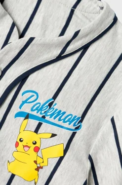 Name it Skjorte + shorts nkmMaska Pokemon Nreg Shortsset Sky Light grey melange Clearance