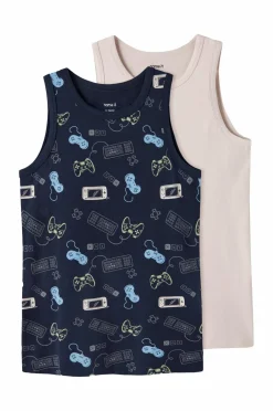 Name it Tanktop nkmTank Navy Gamer 2-pak Navy blazer Hot