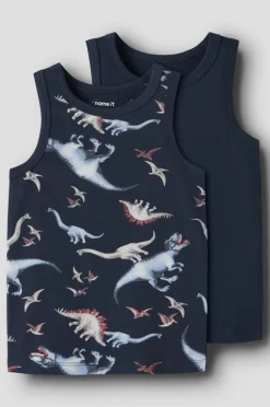 Name it Tanktop nmmTank Navy Dino 2-pak Navy blazer Outlet