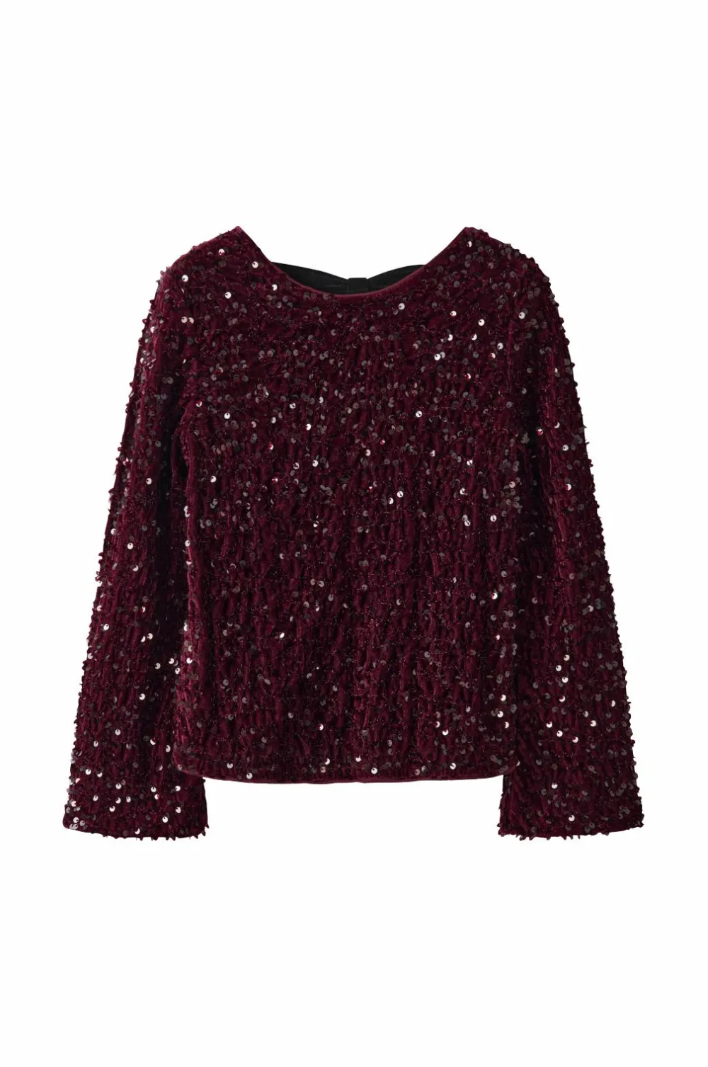 Name it Top nkfRusitta LS Bow Bordeaux Hot