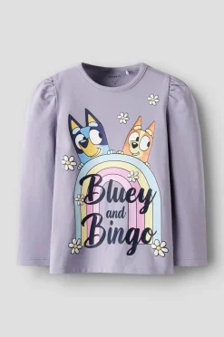 Name it Top nmfJessie Bluey LS Lavender gray Online