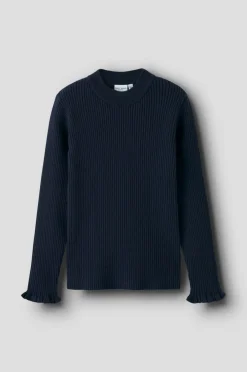 Name it Trøje nkfVianna LS Slim Knit Navy blazer Hot