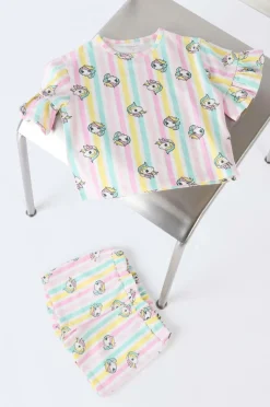 Name it T-shirt + shorts nmfMidis Mlp SS Nreg Shortsset Pink frosting Discount