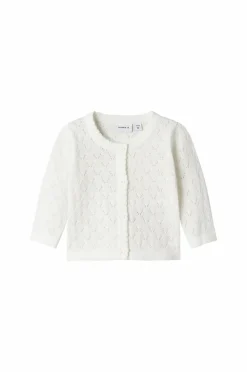 Name it Trøjer>baby Cardigan nbfDesina LS Short Knit Card Cloud dancer