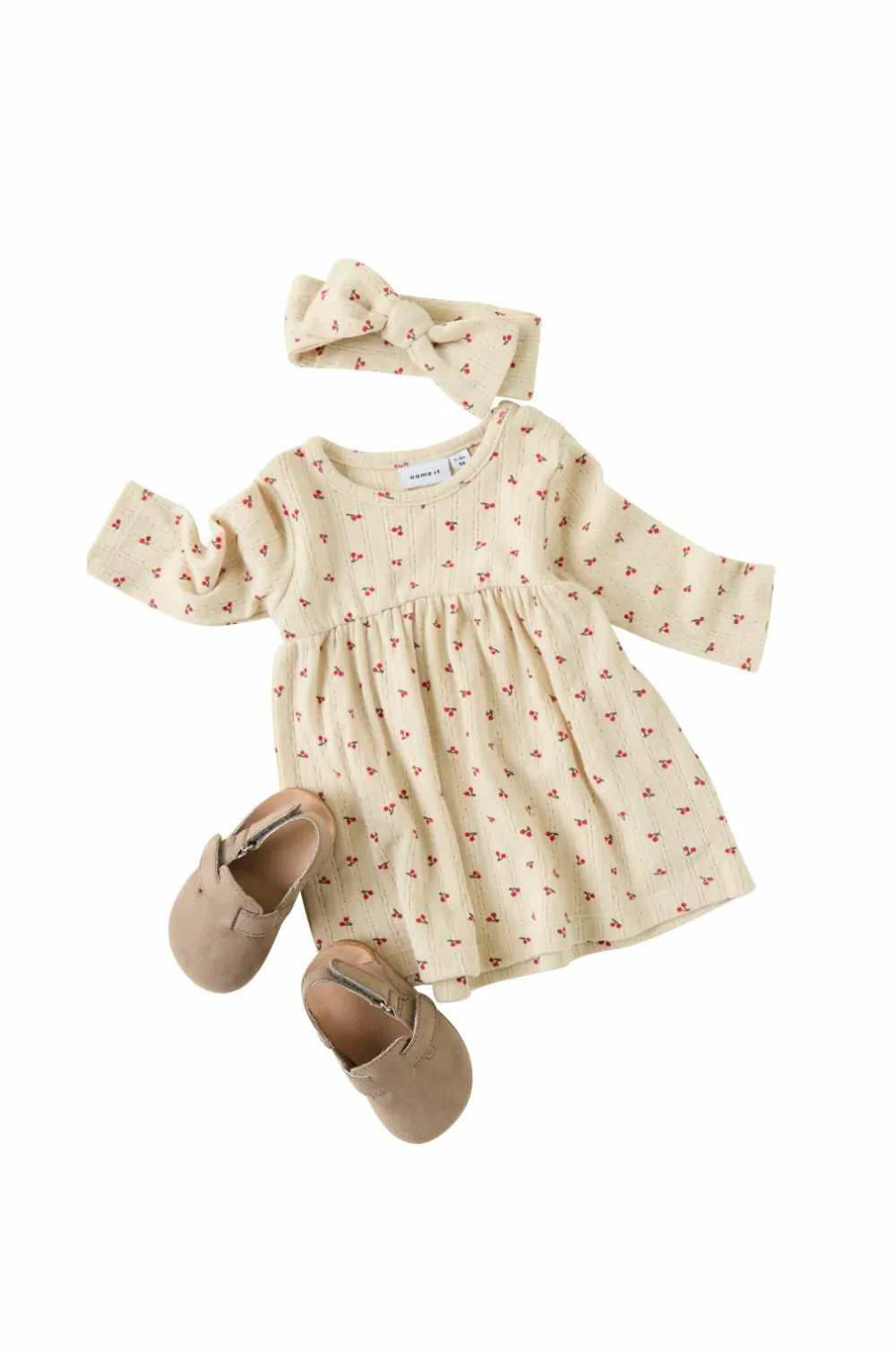 Name it baby Kjole nbfBilia LS Dress Box Summer sand Sale