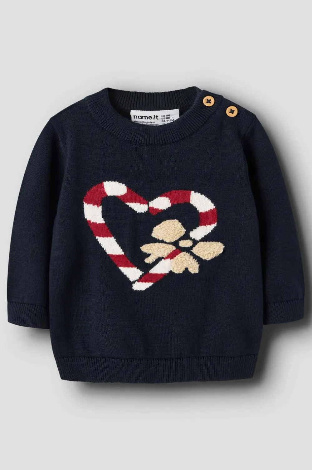 Name it Trøjer>baby Pullover nbfReamo LS Knit Navy blazer