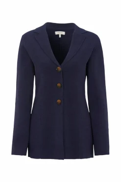 Newhouse Strikket blazer Kim Marineblå Sale