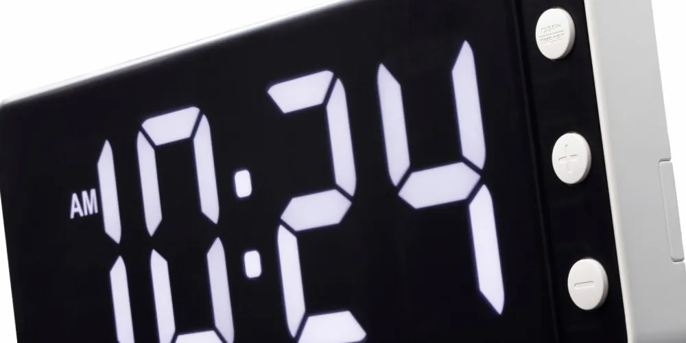 NeXtime Vægure>Vægur/bordur Digital 27 cm Svart/Röd Sort/hvid
