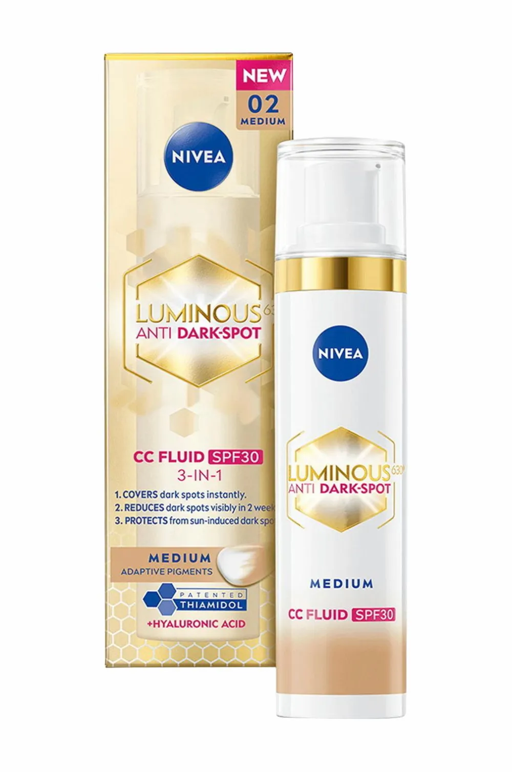 Nivea Ansigtspleje>LUMINOUS630 Anti Dark-Spot Cc Fluid 3-I-1 40Ml Medium