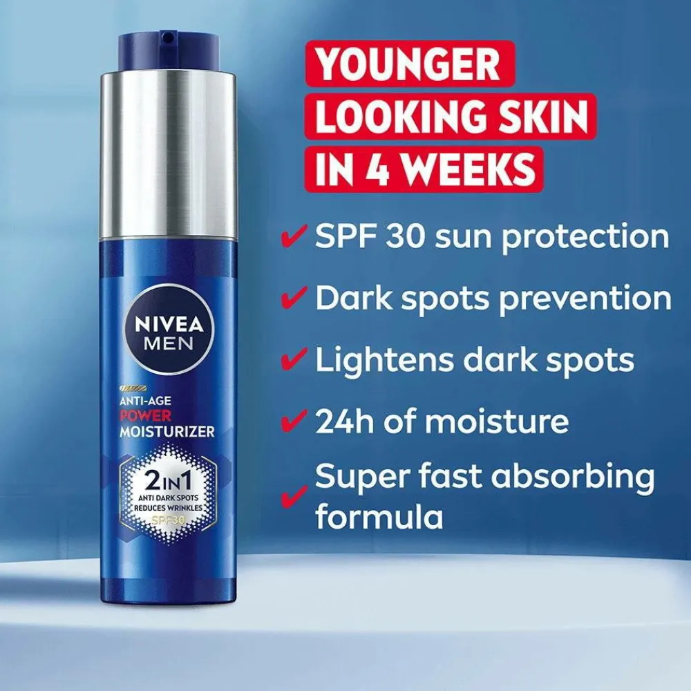 Nivea Ansigtspleje|Ansigtspleje>Luminous Anti-age Power 2 in 1 Moisturiser Spf30 50 ml