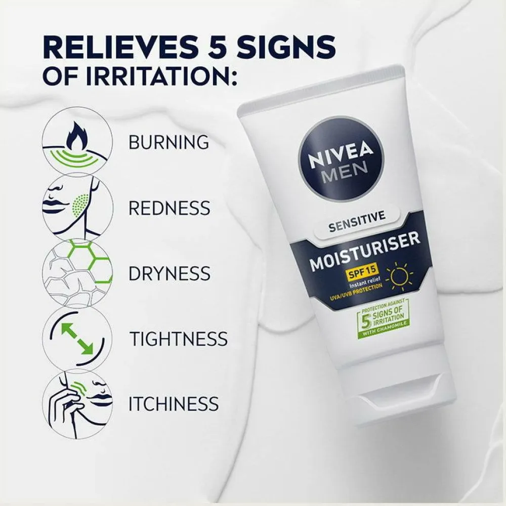 Nivea Ansigtspleje|Ansigtspleje>Men Sensitive Moisturiser SPF15 75 ml No color
