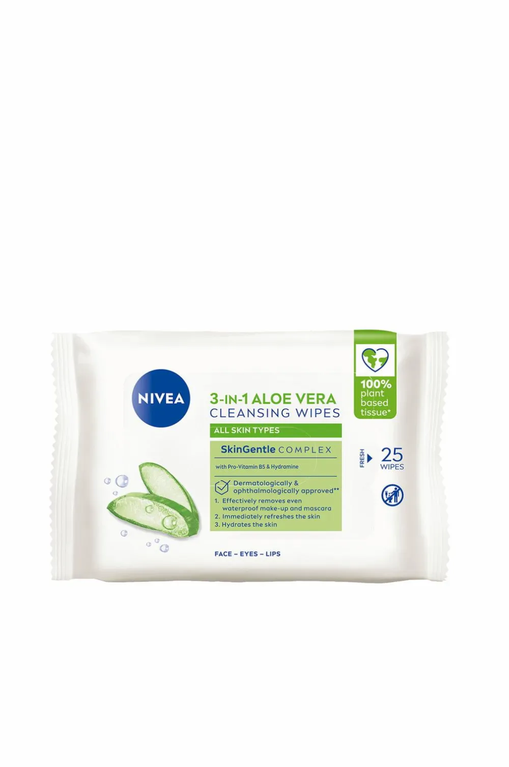 Nivea Ansigtspleje>Naturally Good Wipes 25 stk.