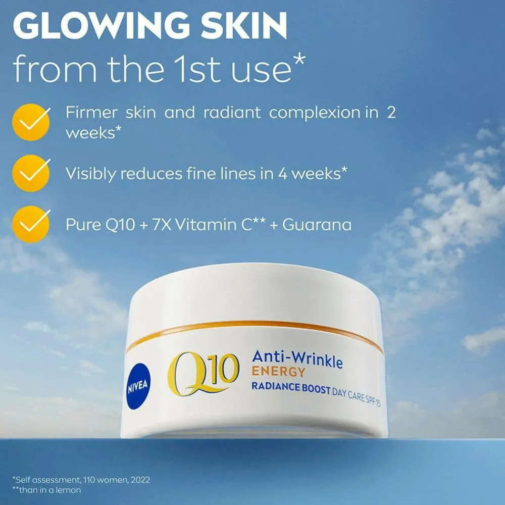 Nivea Q10 Energy Day Cream Spf 15 50Ml No Color