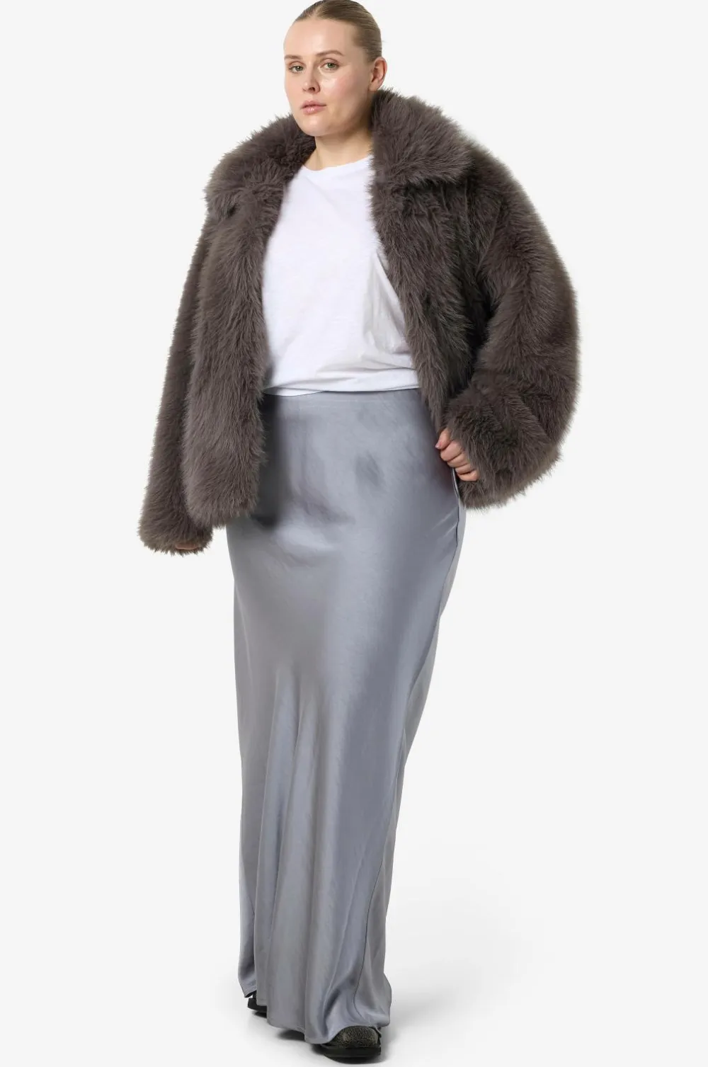 Noisy May Curve Nederdele>Maxi nederdel nmSasha NW Maxi Skirt Ghost gray