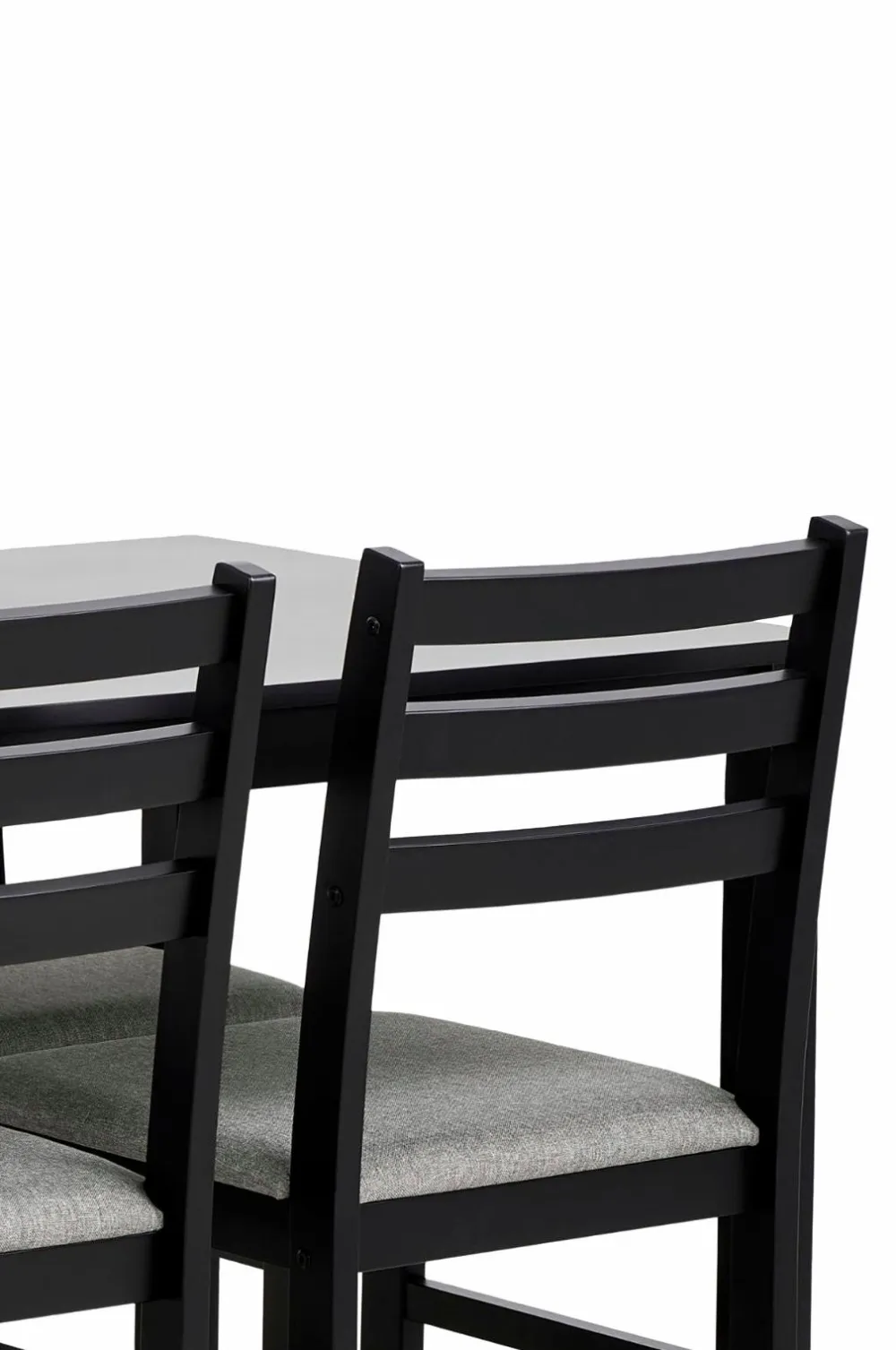 NORDFORM Alicante rektangulært spisebordssæt med bord og 4 stole, 110x70x74,5 cm mat sort 41174 Online