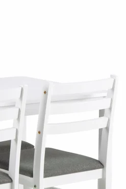 NORDFORM Alicante rektangulært spisebordssæt med bord og 4 stole, 110x70x74,5 cm hvid 40991-20 Sale