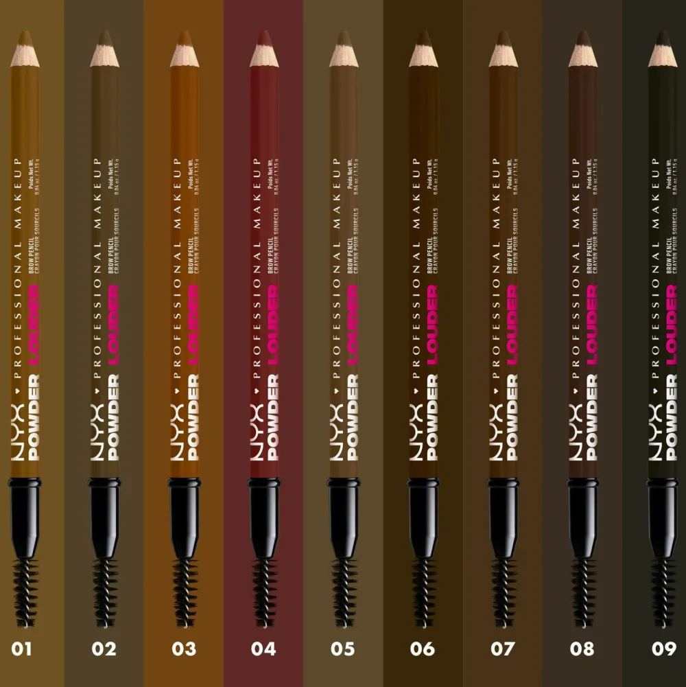 NYX Professional Makeup Powder Louder Brow Pencil 08 Deep Brown New