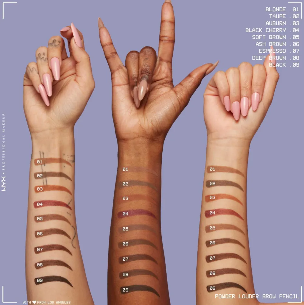 NYX Professional Makeup Powder Louder Brow Pencil 08 Deep Brown New