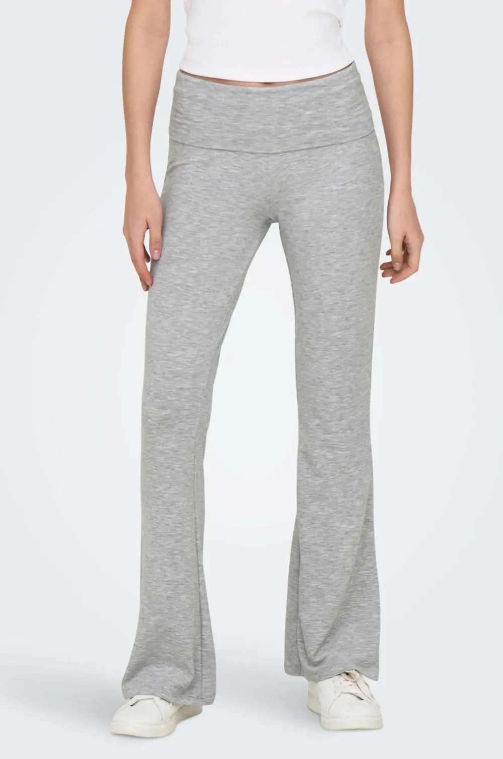 Only Bukser onlGlamour Fold Down Pant CC Jrs Light grey melange