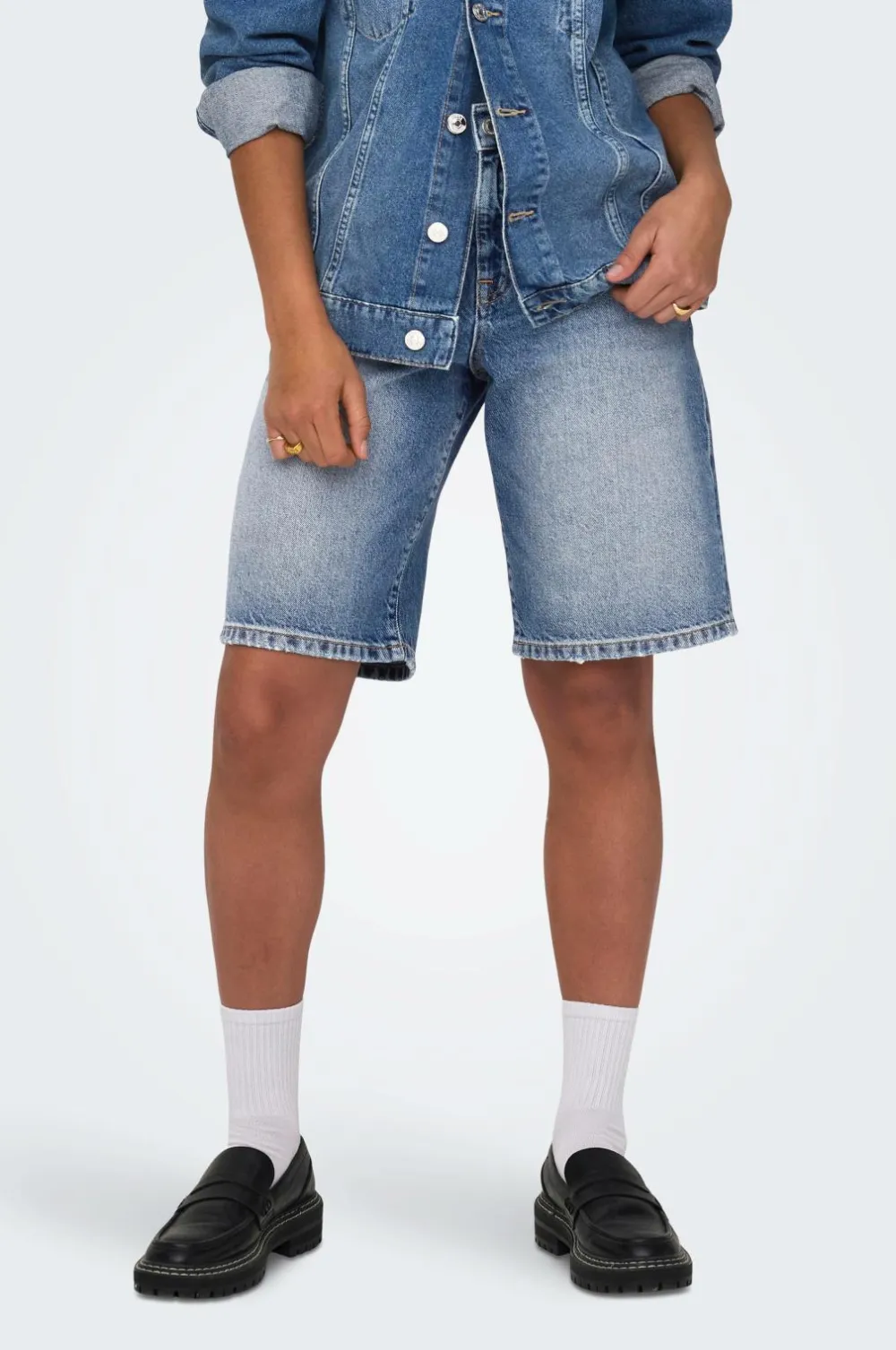 Only Shorts>Denimshorts onlMate Reg Baggy Long Shorts Dnm N Medium blue denim