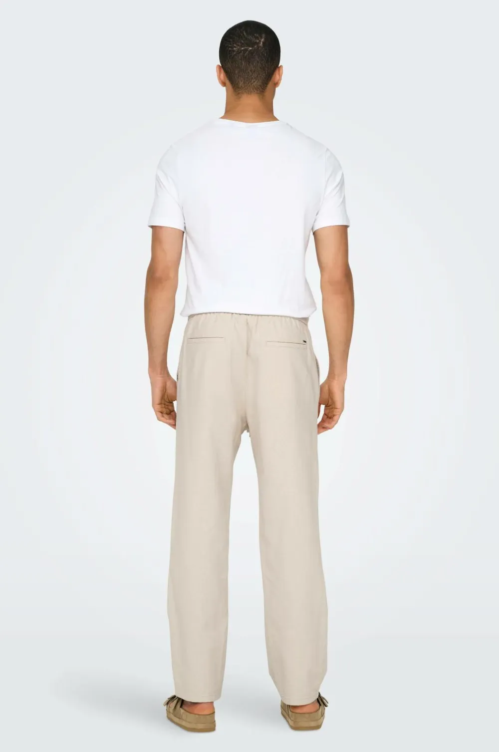 ONLY & SONS Bukser>Bukser onsSinus Loose 0007 Cot Lin Pant Silver lining