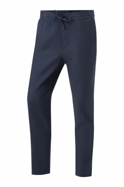 ONLY & SONS Bukser>Bukser onsLinus Crop 0007 Cot Lin Pnt Dark navy