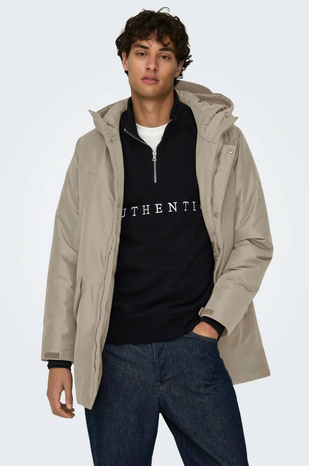 ONLY & SONS Parka onsCarl Life Parka Otw VD Desert taupe Sale