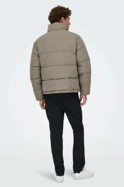 ONLY & SONS Pufferjakke onsPack Life Puffer Otw Walnut Best