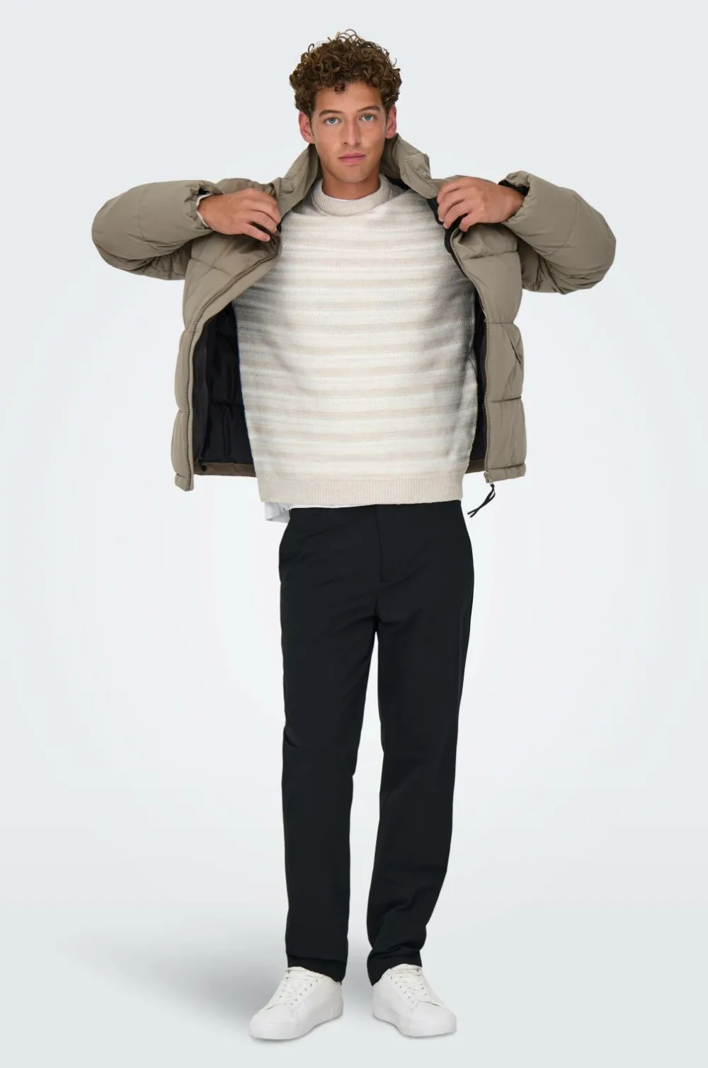 ONLY & SONS Pufferjakke onsPack Life Puffer Otw Walnut Best
