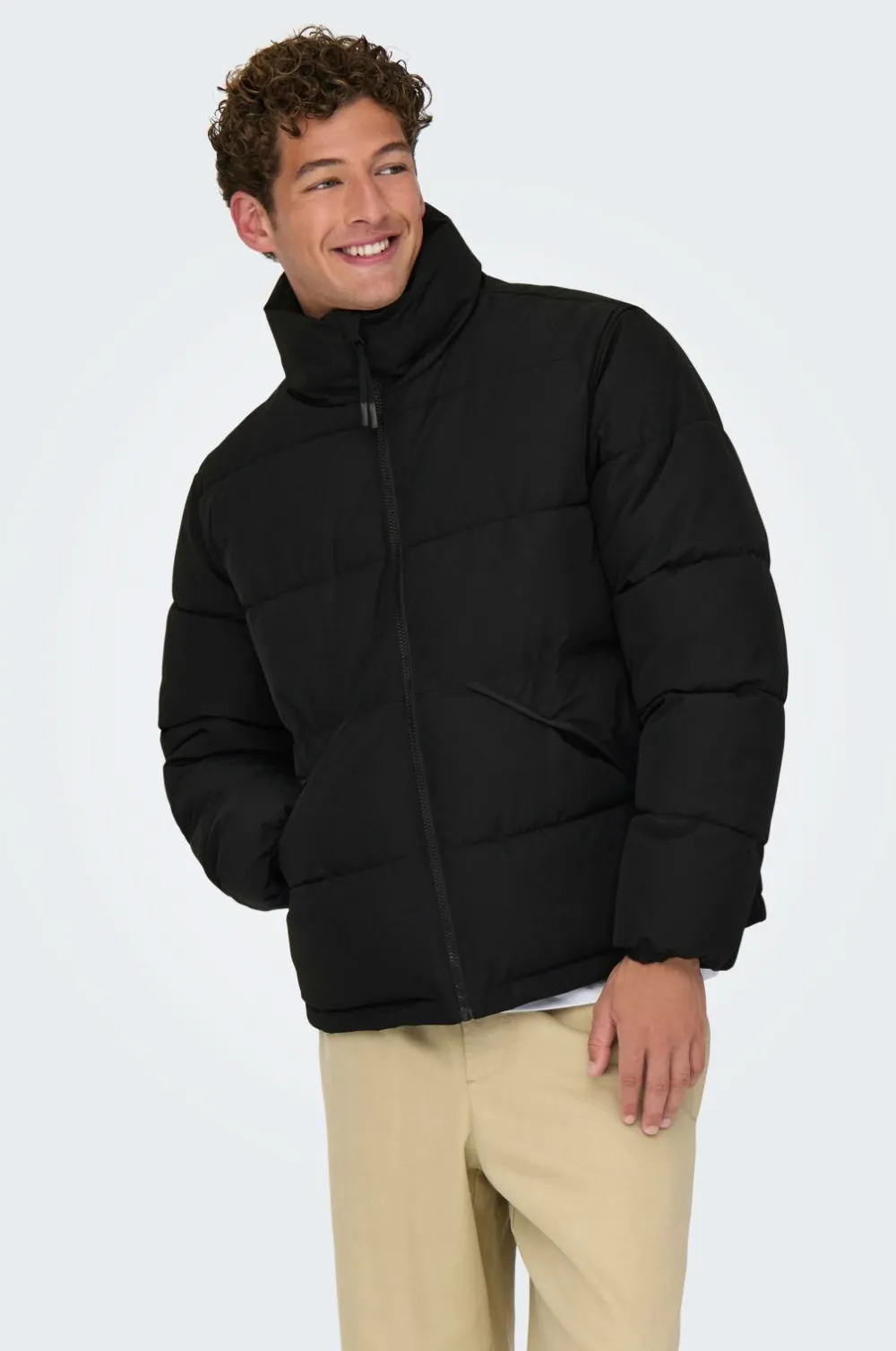 ONLY & SONS Pufferjakke onsPack Life Puffer Otw Black Online