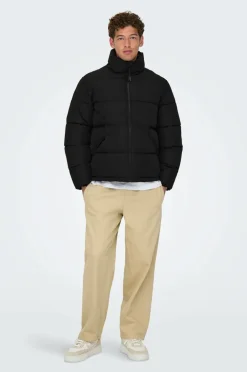 ONLY & SONS Pufferjakke onsPack Life Puffer Otw Black Online