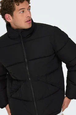 ONLY & SONS Pufferjakke onsPack Life Puffer Otw Black Online