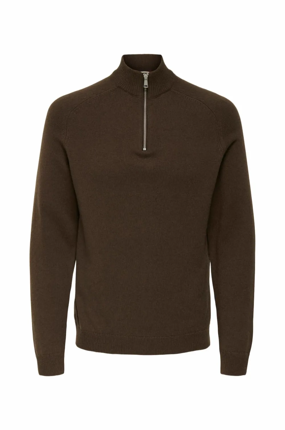 ONLY & SONS Trøje onsEdward Reg 7 Wool Half Zip Knit Demitasse Hot
