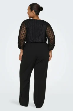 Only Carmakoma Buksekjole carBetsy 3/4 Wrap V-neck Jumpsuit Black Best