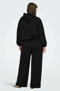 Only Carmakoma Hættetrøje carScarlett LS Elastic Zip Black Best