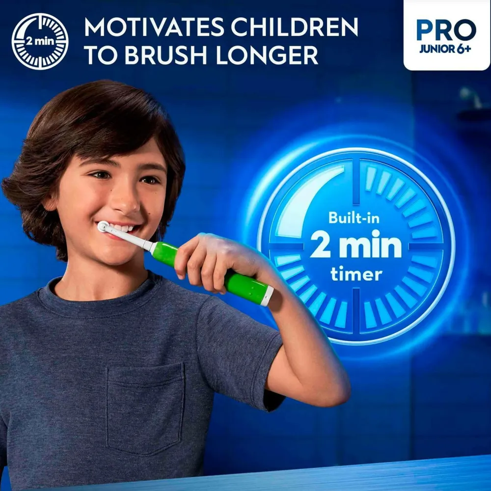 Oral B Tandpleje>Elektrisk tandbørste Junior SUT Green