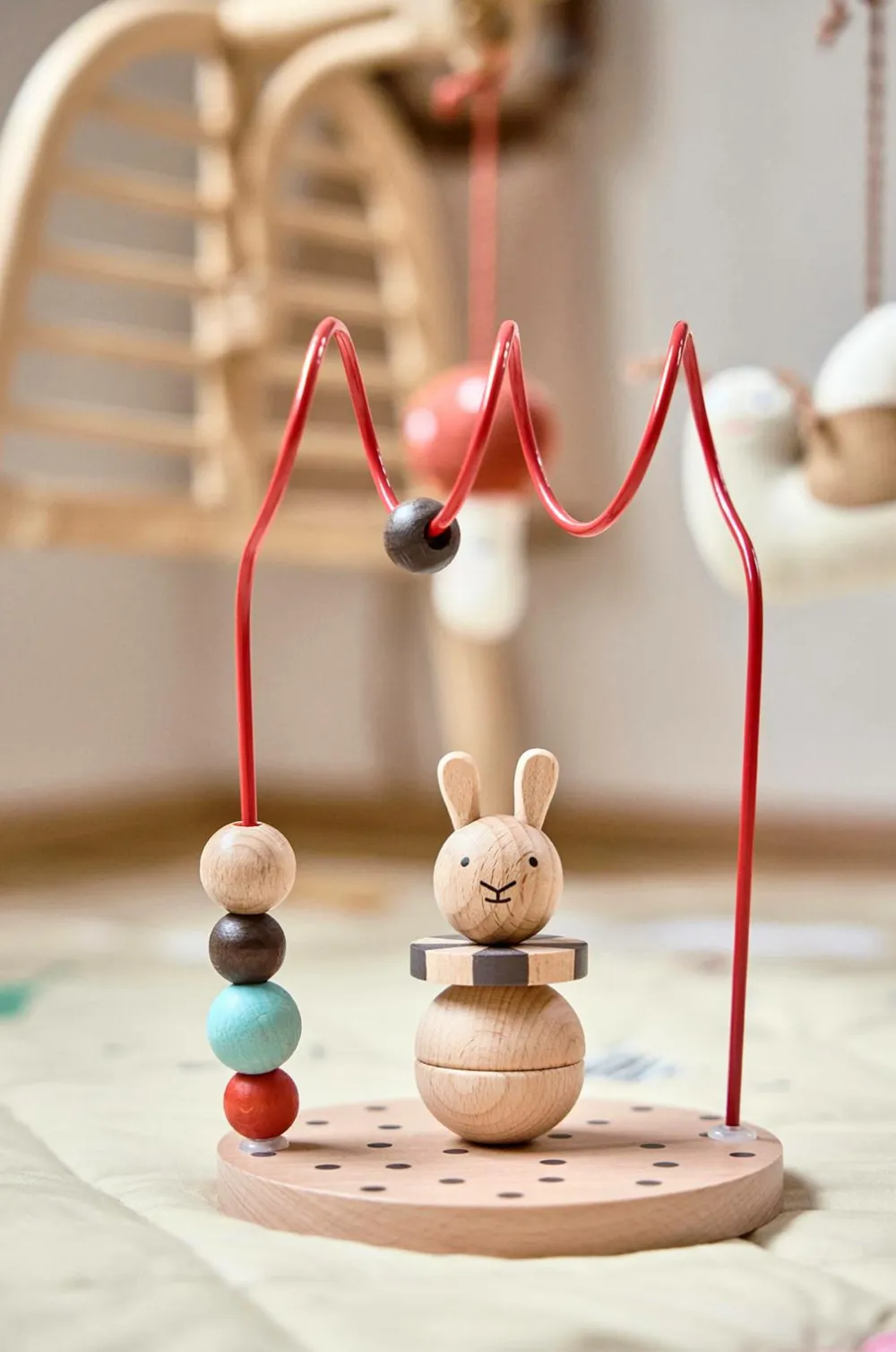 OYOY Living Design Cirkus Abacus Rabbit Natur,Kirsebærrød Sale