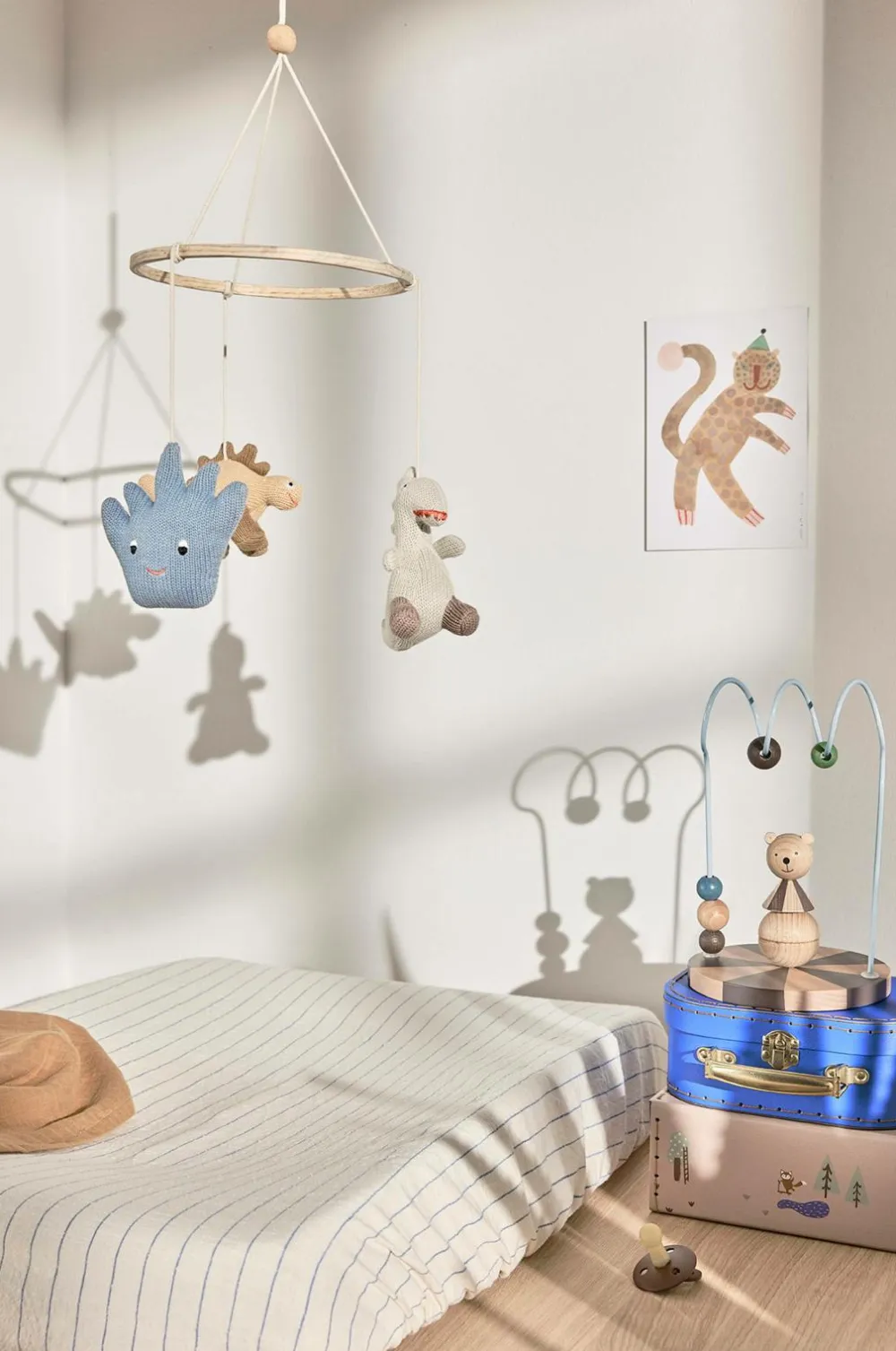 OYOY Living Design Cirkus Abacus Bear Natur, støvet blå Clearance