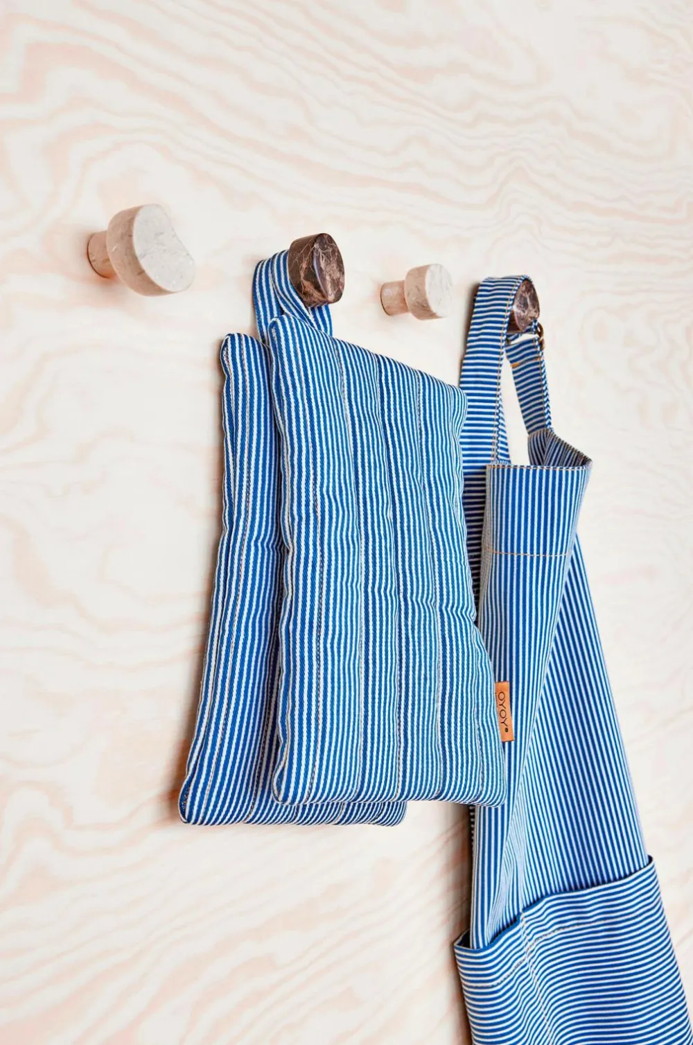 OYOY Living Design Køkkentekstiler>Forklæde Striped Demin Lion Blå